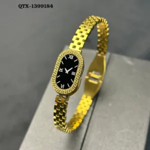 Fake Watch Handcuff Bracelet for Women – Stylish Gold Wrist Watch