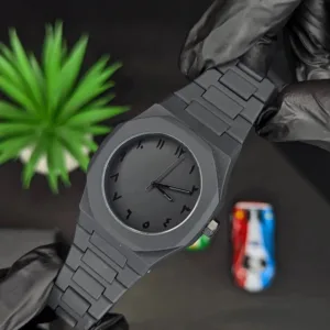 Black Aura Couple Watch – Elegant Matching Timepieces, Stylish Fashion Accessories for Men and Women-without box