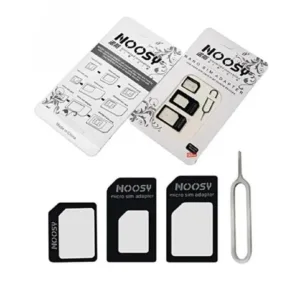 Noosy 4-In-1 SIM Card Adapter Kit - Electronic Accessory Designed For SIM Conversion And Mobile Device Connectivity Routine